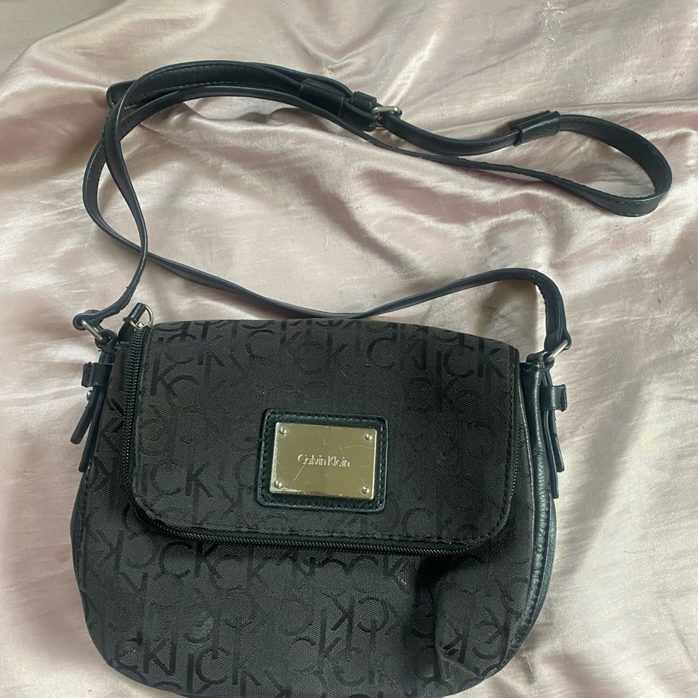 Calvin Klein Monogram Black Crossbody Bag
